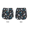 thumbnail image 5 of Lsque Space Printed Women's Running Shorts with Liner Pockets,Elastic Quick Dry Workout Athletic Gym Yoga Shorts,Womens High Waist Shorts-Small, 5 of 9