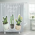 thumbnail image 1 of ABPHQTO Cactus verde de Arizona en macetas Acuarela You Blossom Botánica Botánica Cactus Color Baño Cortina de ducha 165x180 cm ABPHQTO PKNMT66x72Shower-7858, 1 of 2