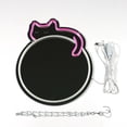 thumbnail image 5 of JFLLamp Cat Shape Neon Mirror Light LED Pink White Wall Decor USB Powered Hanging Acrylic Mirror Light for Bedroom Kids Room, 5 of 8