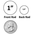 thumbnail image 3 of Urbanest Steel Ball Manhattan 1" 5/8" Double Drapery Curtain Window Rod Set - 84" to 120", Bronze, 3 of 3