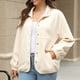 thumbnail image 2 of Chaquetas Para Mujer Prendas de Abrigo Color Sólido Botón Recreativo Manga Larga Solapa Abrigo Tops Odeerbi ODB132316, 2 of 8