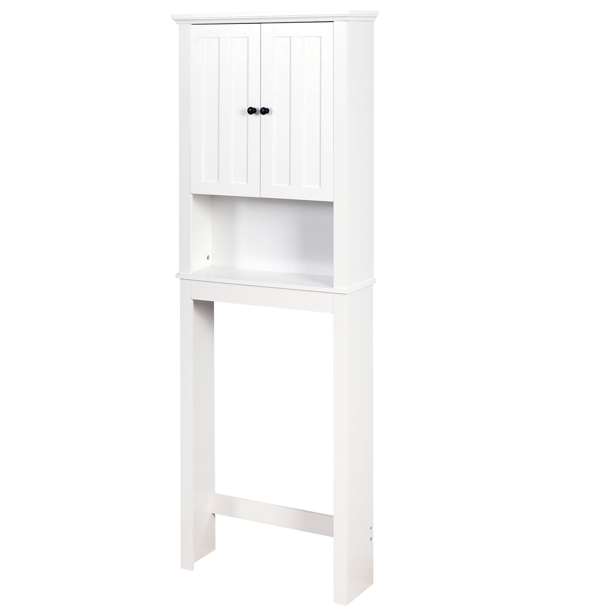 PAPROOS Over the Toilet Storage Cabinet, Bathroom Space Saver Organizer above Toilet with Adjustable Shelf and 2 Doors, White #2