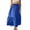 Blue, variant on Women Skirts Fashion Women‘s Solid Color Casual Elasticity High Waist Tiered Skirts Skirt for Women Pink 2XL