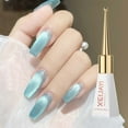 thumbnail image 1 of Esmalte de uñas blanco de cerámica con efecto ojo de gato, pegamento para esmalte de uñas, esmalte de uñas blanco de porcelana brillante, 10 ml por uña., 1 of 2
