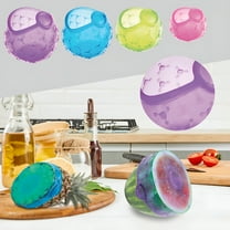 ACDANC 8 PCS Silicone Stretch Lids for Kitchen Food Storage–Durable,Reusable   Expandable Bowl Covers for Cup or Square Containers,Freezer,Microwave,and Dishwasher Safe,Mixing Size,8-Pack,Color