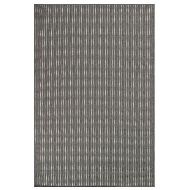 Transocean CRE69842297 Tapis Intérieur & Extérieur à Rayures Liora Manne Carmel, Gris - 6 Pi. 6 Po. x 9 Pi. 4 Po.