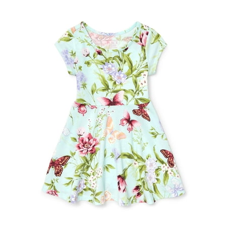 Knit Butterfly Floral Dress (Baby Girls & Toddler Girls)