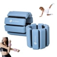 thumbnail image 1 of Pesas de Tobillo y Muñeca Ajustables 2 lb (0.9 kg) - Silicona con Velcro - Diseño Cómodo para Yoga, Pilates, Fitness y Entrenamiento Funcional (Negro), 1 of 7