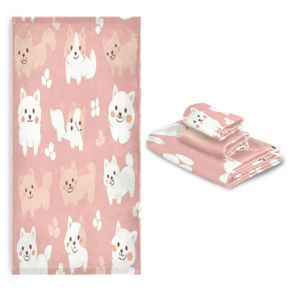 3 Pack Towel Set with Bath Towels, Hand Towels & Washcloths for Everyday Use Cats