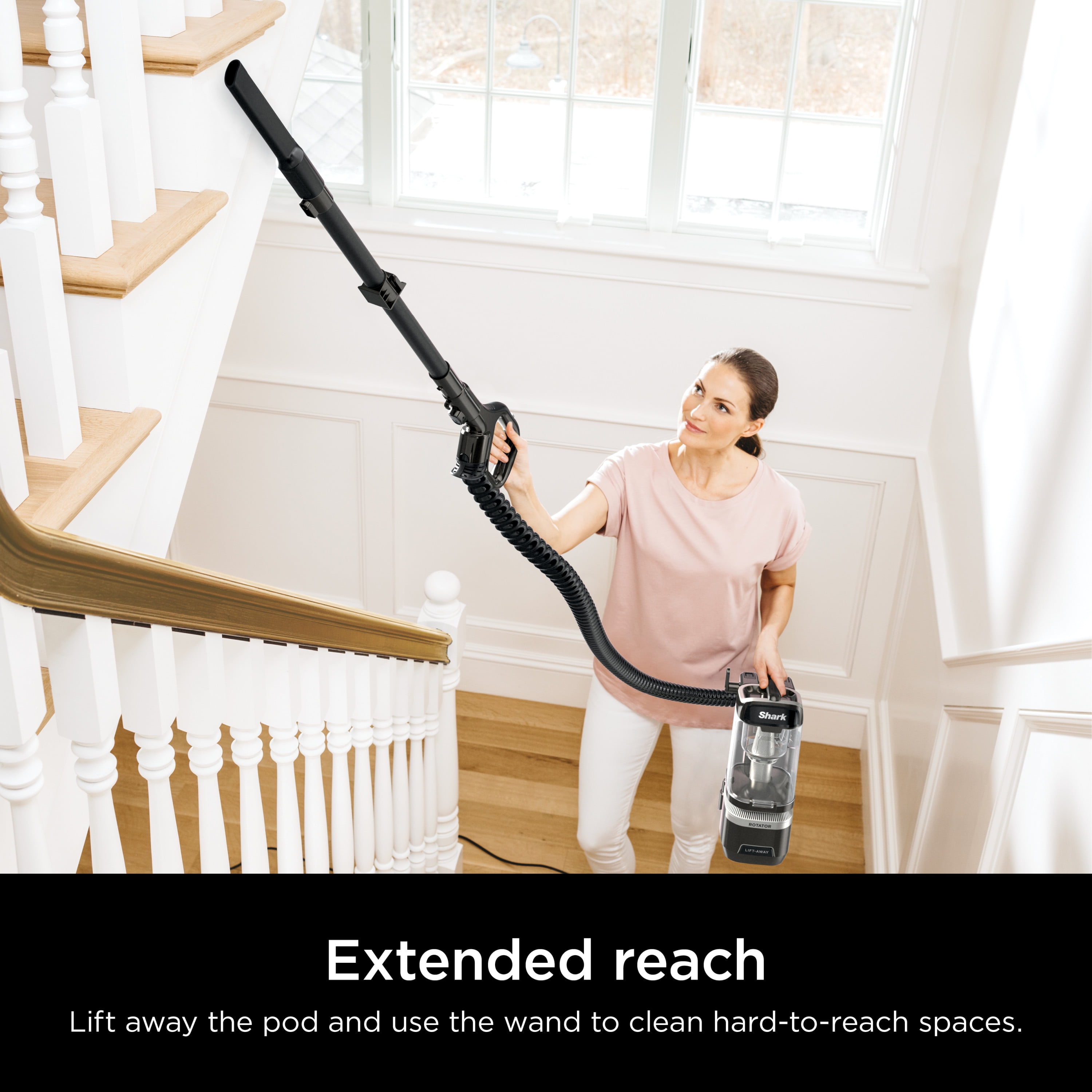 Shark Rotator Lift-Away ADV Upright Vacuum, Pet Friendly, DuoClean PowerFins Self-Cleaning Brushroll, LA500WM Gray