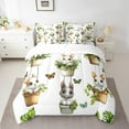 thumbnail image 2 of YST Kawaii Rabbit Ensemble de Lit 7 Pcs Mignon Rabbit Ensemble de Lit Simple, Ensemble de Literie Papillon Coloré avec Couette Plantes en Pot Naturelles Housses de Coussin Ensemble de Draps Floraux Botaniques, 2 of 5