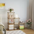 thumbnail image 2 of 8-Cube Wire Storage Organizer | 24.8"L x12.4"W x48.4"H Modular DIY Metal Grid Shelving for Living Room Office Closet, 2 of 7