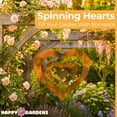 thumbnail image 5 of Happy Gardens Triple Spinning Heart Ornament – Handcrafted Metal Outdoor Garden Decoration, 5 of 7