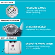 Intex 26645EG 2100 GPH Above Ground Pool Sand Filter Pump with Automatic Timer
