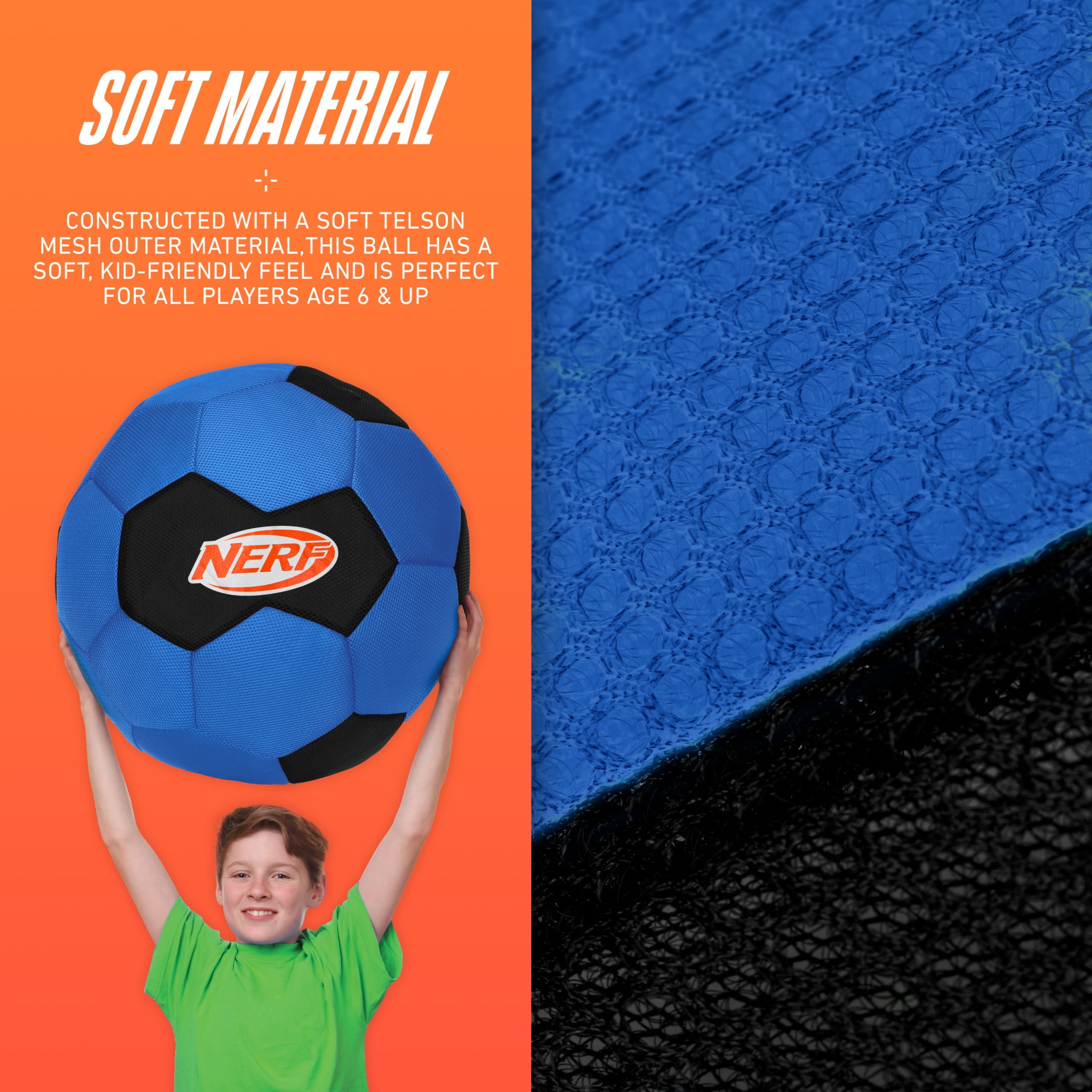 NERF Mega Ball - 20" Inch Big Outdoor Kids Kickball, Soccer Ball, Dodgeball for Backyard Games - Giant Multi Sport Toy for Outdoor + Lawn Games - Super Fun Kids Sports Toy