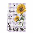 thumbnail image 2 of Summer Sunflowers Kitchen Towels Set of 1, Bees Pastoral Country Purple Plaid Absorbent Dish Towels for Kitchen, Microfiber Hand Towel, Quick Drying Tea Towel for Cleaning Decorative Dishcloths, 2 of 7