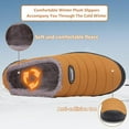 thumbnail image 2 of Winter Slippers for Men Women Warm Slip on House Slippers with Plush Lining Indoor Outdoor Anti-Skid Shoes, 2 of 7