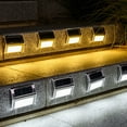 thumbnail image 1 of Ganfancp Luces de Pared para Exteriores, Luces para Peldaños de Escaleras, Luces Solares de Acero Inoxidable, Luces de Pared para Jardín, Luces Blancas Cálidas, Luces Decorativas de Apertura y Cierre, 1 of 7