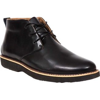 Johnston & Murphy Black Leather Chukka Boots with Classic Design Amazon.com | Johnston & Murphy Mens, Upton Chukka, Black  main image 4