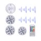 thumbnail image 5 of Luz LED RGB para acuario, pecera, lámpara de decoración subacuática, luz sumergible para piscina, control remoto, 4 piezas, 8,5 cm Inevent EL5490-03B, 5 of 6