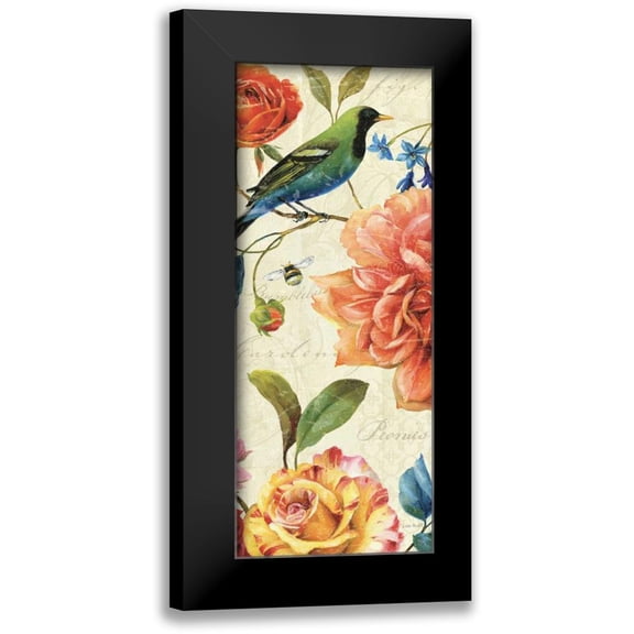 Audit, Lisa 8x14 Black Modern Framed Museum Art Print Titled - Rainbow Garden VI - Cream