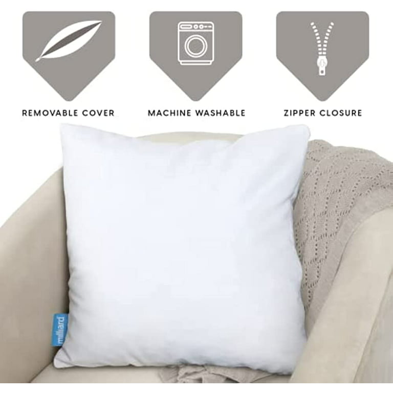 AM AEROMAX 18 ×18 Pillow Insert Memory Foam Throw Pillow Insert Sham Square  for Decorative Cushion Bed Couch Sofa Without Deform After Longtime Use