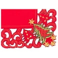 thumbnail image 3 of Fennco Styles Pandoro Collection Holiday Embroidered Christmas Tree Cutwork Placemats 14 x 20 Inch, Set of 4 – Red Table Mats for Christmas Dinner, Family Gathering, Special Events, 3 of 7