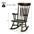 thumbnail image 3 of Gymax Wooden Rocking Chair Single Rocker Indoor Garden Patio Yard Coffee, 3 of 7