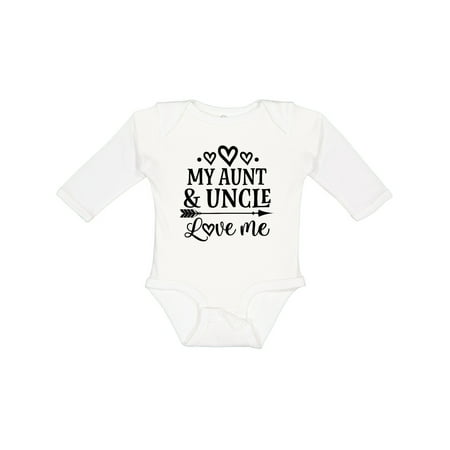 

Inktastic My Aunt and Uncle Love Me Niece Gift Baby Boy or Baby Girl Long Sleeve Bodysuit