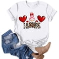 thumbnail image 6 of larppty Valentines Day Cute Love Heart Gnome Leopard Women Girls T-Shirt Fashion Clothes (White, XXL), 6 of 6