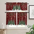 thumbnail image 2 of Grey Christmas Snowman Curtain Valances Set Xmas Snowflake Elk Tree Balls Kitchen Curtains 24&nbsp;inch Length Rod Pocket Valance and Tiers 3 Piece Set Small Bedroom Bathroom Laundry Decor, 2 of 7