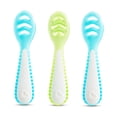 thumbnail image 1 of Cucharas para bebés Munchkin Gentle Dip para autoalimentación, paquete de 3 unidades, azul/verde, 1 of 6