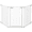 White-3Pcs, variant on Pet Gate, 3 Panel Indoor Foldable Dog Fence for Stairs, Hallways,Freestanding Metal Safety Gate for Indoor & Outdoor Use, No Tools Needed