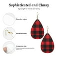 thumbnail image 3 of Red And Black Plaid Acrylic Dangle Teardrop Earrings For Women Lady, 3 of 7