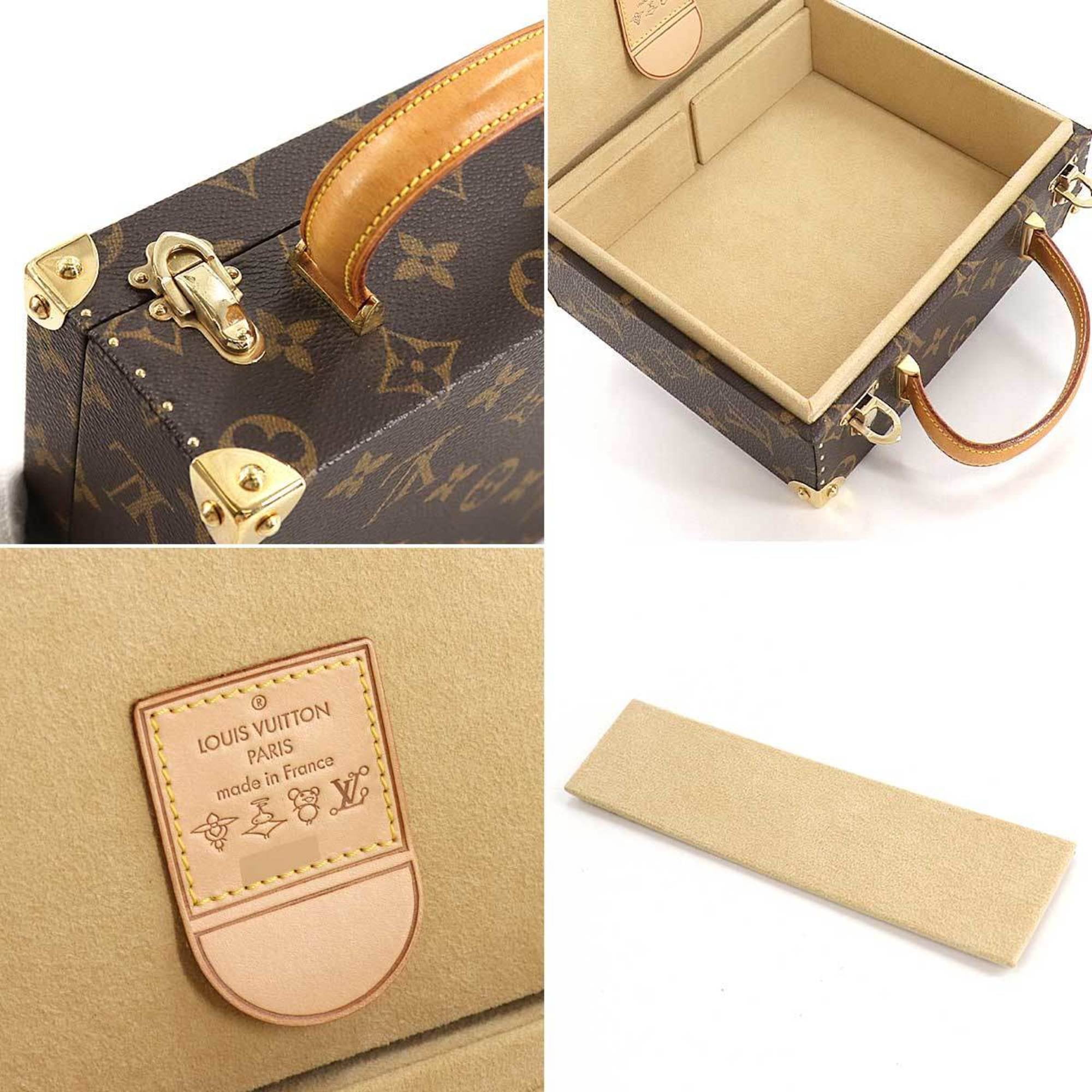 Pre-Owned Louis Vuitton LOUIS VUITTON Monogram Panda Jewelry Box Case  Takashi Murakami M92478 Gold Hardware Jewel (Like New)