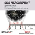 thumbnail image 5 of BISONSTRAP Men's Watch Bands, Hand-Stitched Leather Watch Straps, Quick Release, 19mm, Black with Silver Buckle, 5 of 6