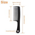 thumbnail image 2 of Peine de dientes anchos ZHAOCHENG para cabello rizado largo mojado desenredante negro, 2 of 5