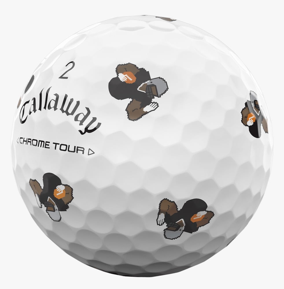 Callaway Golf 2024 Chrome Tour Truvis Retro Football Limited Edition Golf Balls 1dz