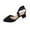 Black, variant on Womens Flats Shoes Solid Color Toe Open Toe Elastic