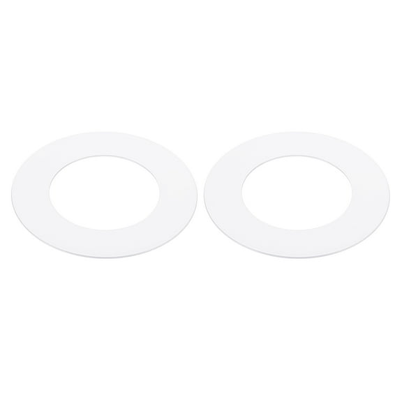 Uxcell Metal Goof Trim Ring, 2.99" OD 1.77" ID Circular Ceiling Light Ring Trims, Matte White 2Pack