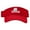 Red, variant on Viking Ship Embroidered Cotton Twill Sun Visor - Khaki OSFM