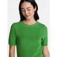 thumbnail image 5 of Time and Tru Women's Crewneck Sweater with Short Sleeves, Lightweight, Sizes XS-XXXL, 5 of 6