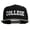 Black Silver, variant on College Embroidered Snapback Cap - Navy Red OSFM