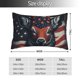 thumbnail image 2 of Fotbe Modern USA Deer Head Funda de Almohada Decorativa Estilo Occidental, Lujo en Algodón, Fundas para Almohadas King, Cojín Estampado para Decoración del Hogar-20"x30", 2 of 6