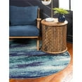 thumbnail image 2 of Unique Loom 3128074 6 x 6 ft. Lilly Jardin Round Rug, Blue, 2 of 2