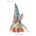 thumbnail image 6 of 2 Pack Lighted Bunny Easter Gnome Plush, 11" Handmade Scandinavian Swedish Tomte, Light Up Elf Toy Easter Present, Battery Operated Rabbit Gifts Spring Tabletop Easter Holiday Decorations, 6 of 9