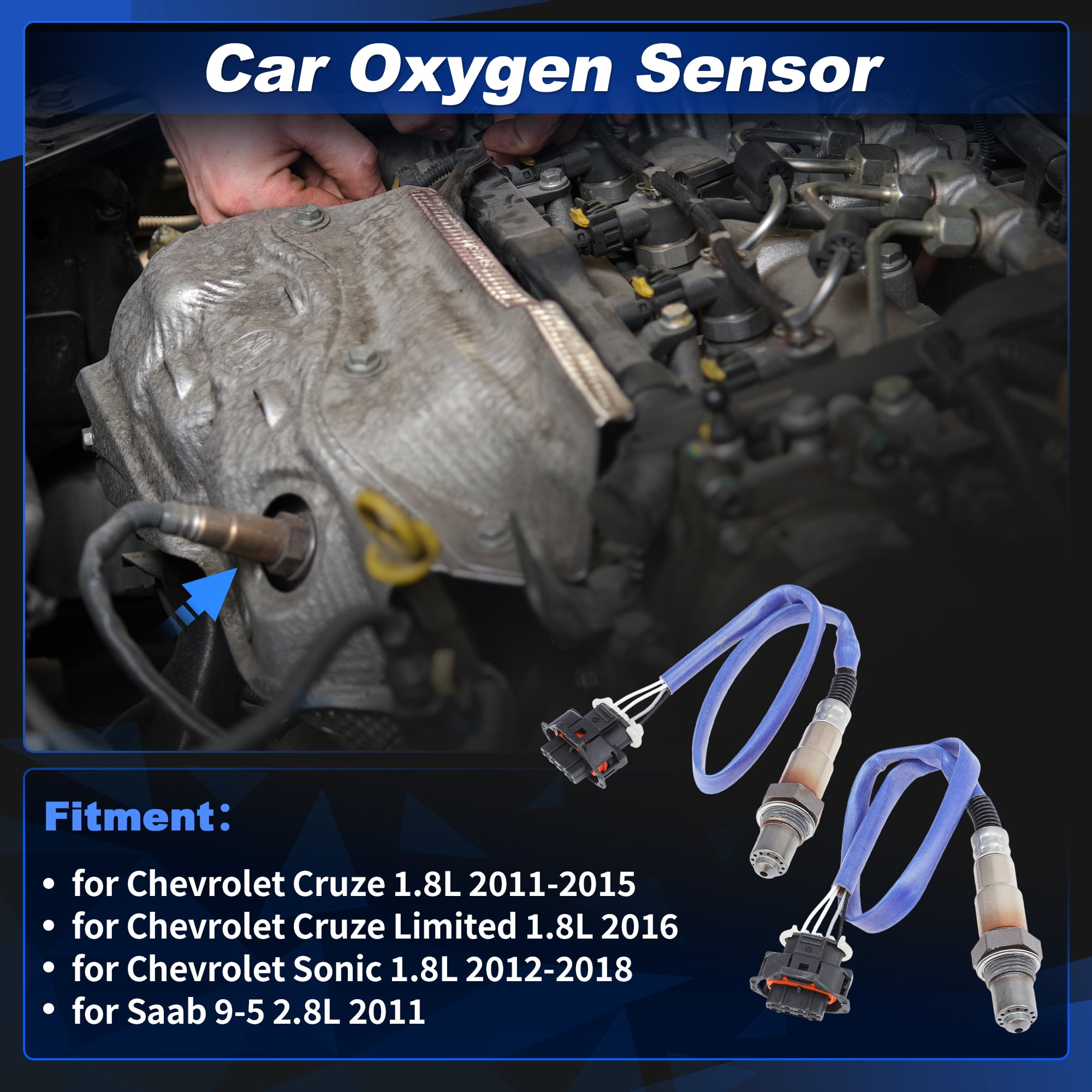 Upstream Downstream Oxygen Sensor for Chevrolet Cruze 2011-2015 for Chevrolet Sonic 1.8L 2012-2018 1.8L  2344528/2344527/55572216/55574136/55568696/55572215 2pcs