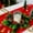 A, variant on Nkmbld Candle Rings Wreath Pillar Candlestick Norfolk Pine Garland Artificial Red Berries Branch Pinecones Wreaths for Holiday Table Centerpiece