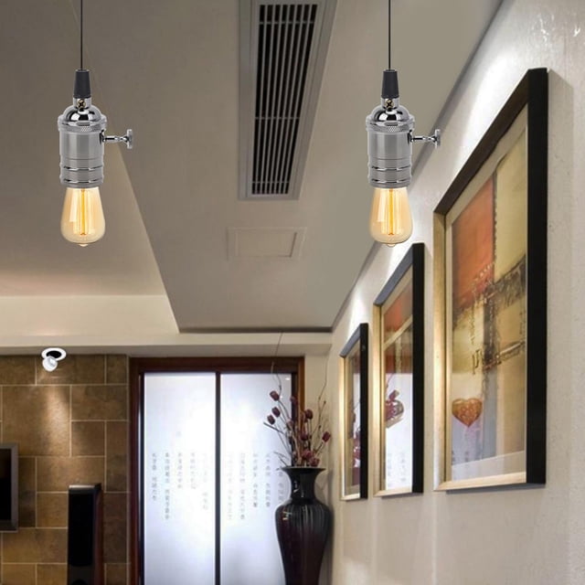 Retro E27, Lamp Base Lamp Holder with Switch, Pendant Light Accessories for Home Office Decoration