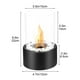 thumbnail image 3 of Chimenea de sobremesa bio | Vidrio templado y acero inoxidable | Piedras decorativas incluidas | Extintor de incendios de seguridad | Calefacción para interiores, exteriores, patios, balcones y, 3 of 5